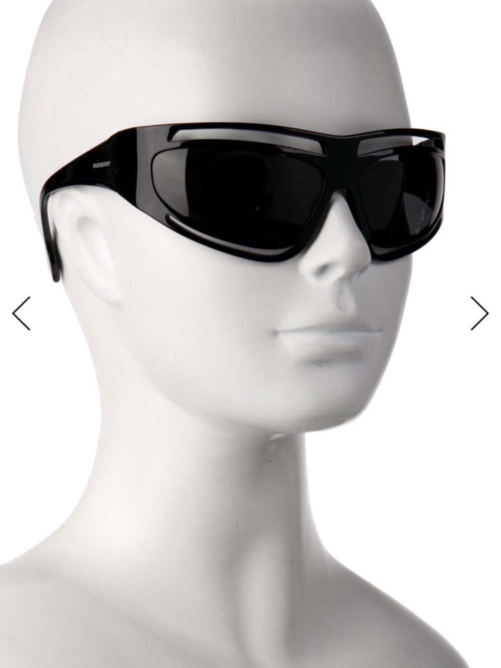 Burberry Black Shield Wrap Tinted Sunglasses